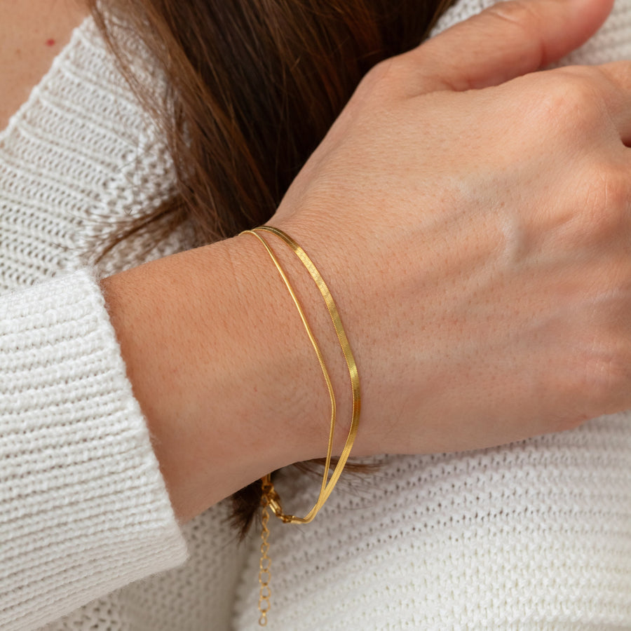 Pulsera Serpiente doble gold