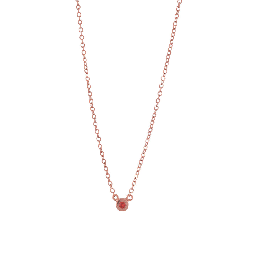 Collar Martina con Zafiro rojo rose gold