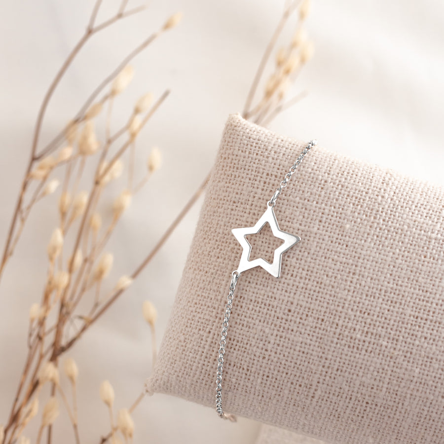 Pulsera Estrella Calada silver