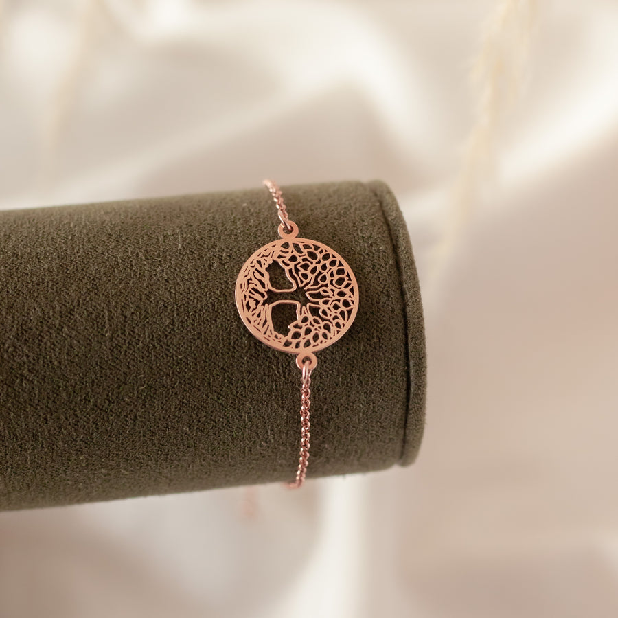 Pulsera Árbol de la vida rose gold