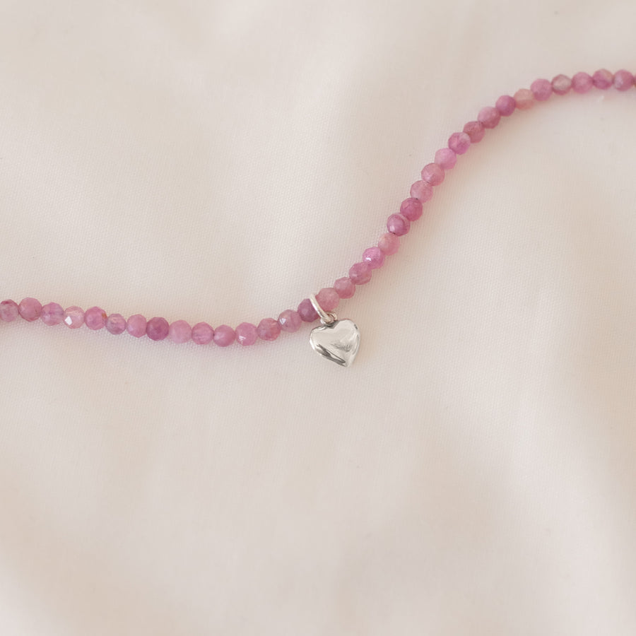 Pulsera Charlotte Turmalina rosa silver