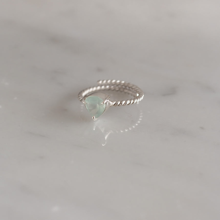 Anillo Letizia Ónix Aqua silver