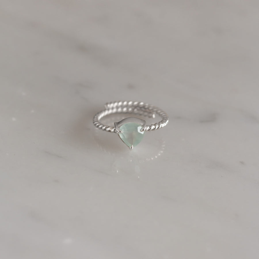 Anillo Letizia Ónix Aqua silver